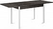 стол Милан-мини EVO 90х60 (+30+30) (ноги №9 металл белые) (сер камень)